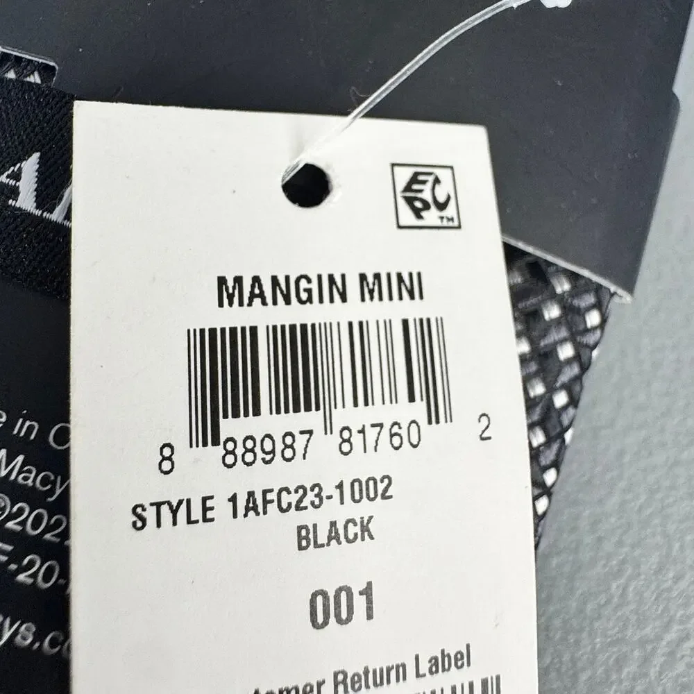 ALFANI ALFATECH Mens Necktie Mangin Mini Black Stain Resistant New